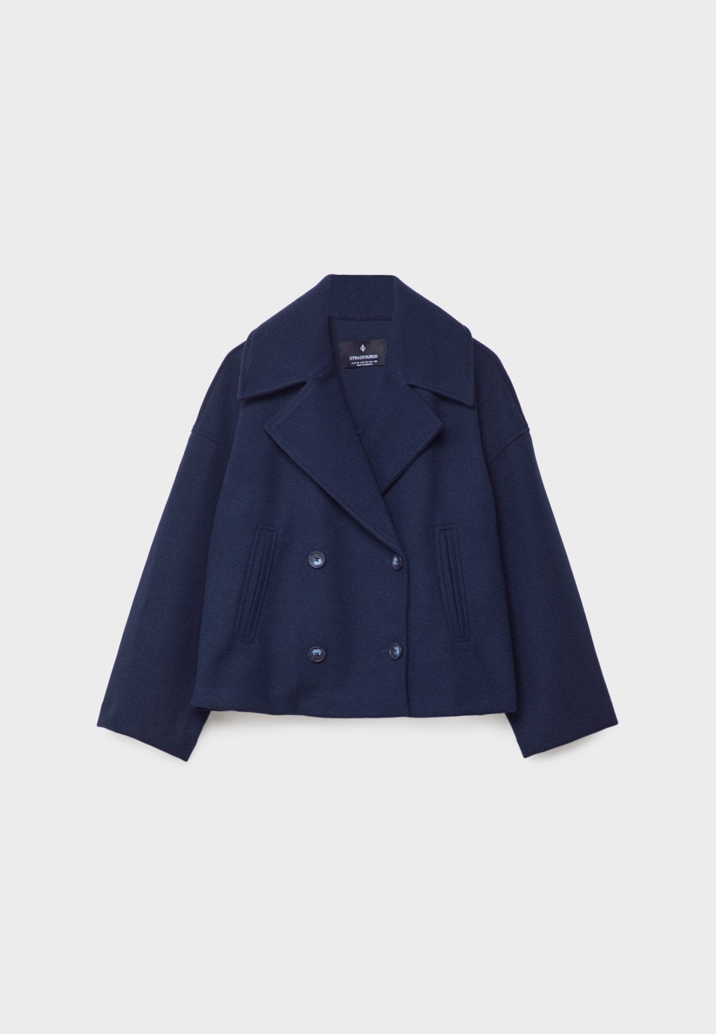 Classic Cropped Double-Breasted Jacket