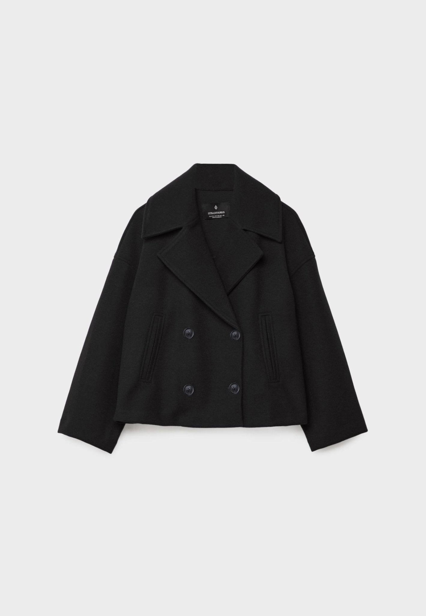 Classic Cropped Double-Breasted Jacket