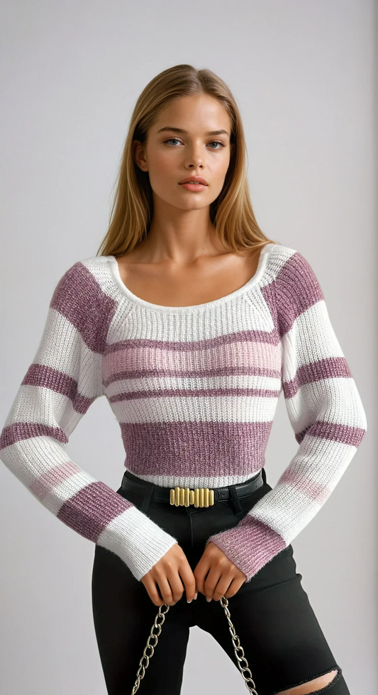 Ribbed Stripe Sweater